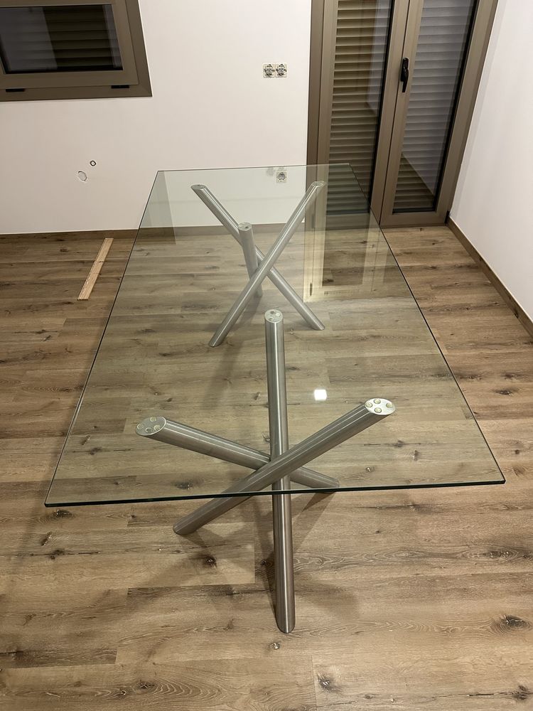 Mesa vidro + 6 cadeiras
