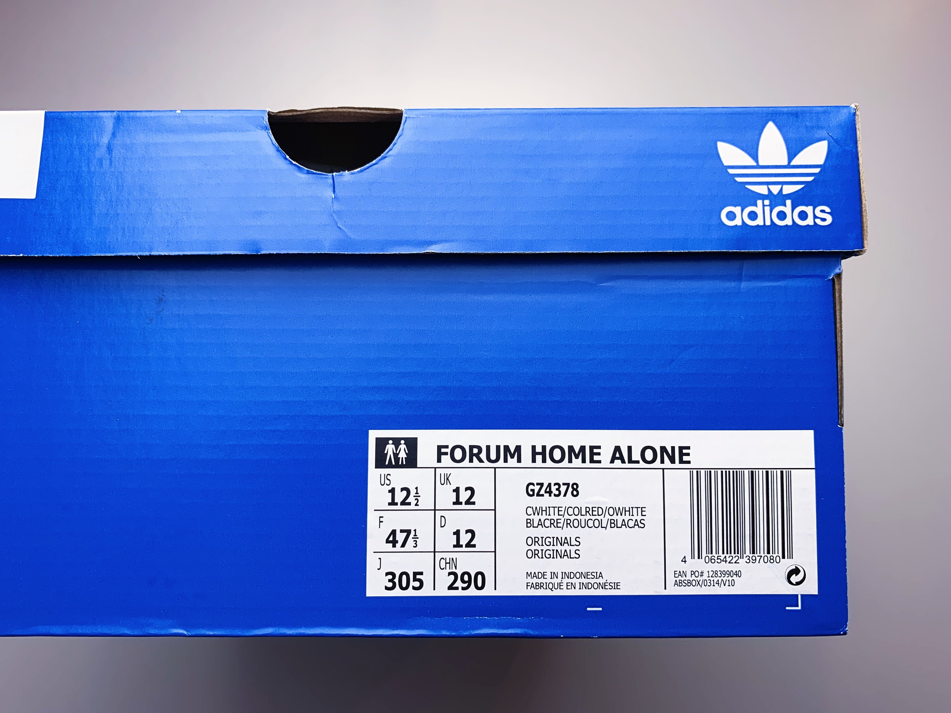 Adidas Forum Home Alone low red white black kevin 12.5 47 1/3 30,5cm