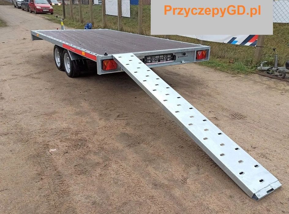 TEMARED Laweta CARPLATFORM 4,5m spawana przyczepa dmc 2,7T  Platforma uniwersalna 4x2m z najazdami 2700kg i inne wymiary