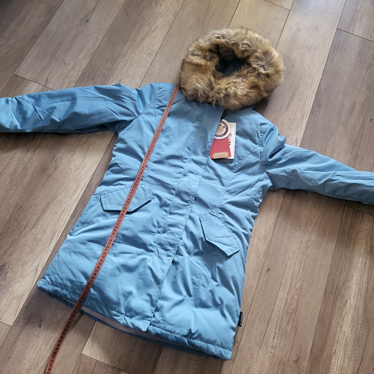 Kurtka zimowa Parka damska Marikoo 36S Karmaa jasny niebieski