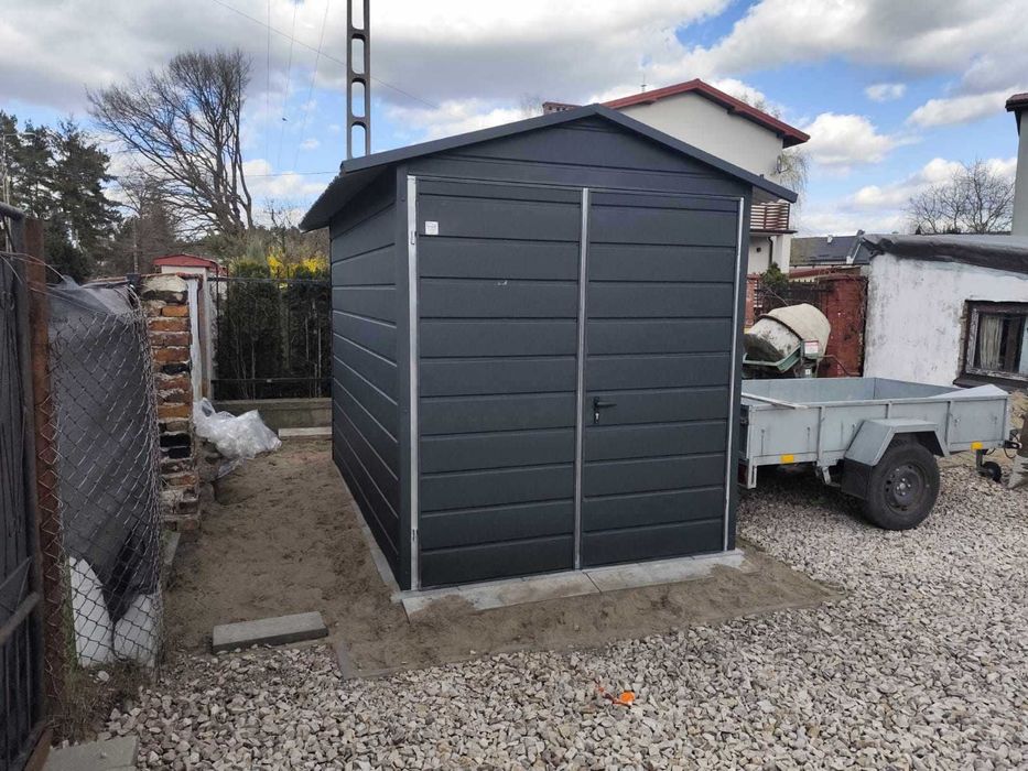 Wiatka Narzędziowa Złoty Dąb|Schowek Narzędziowy|Wiata ogród–Maj-Blach