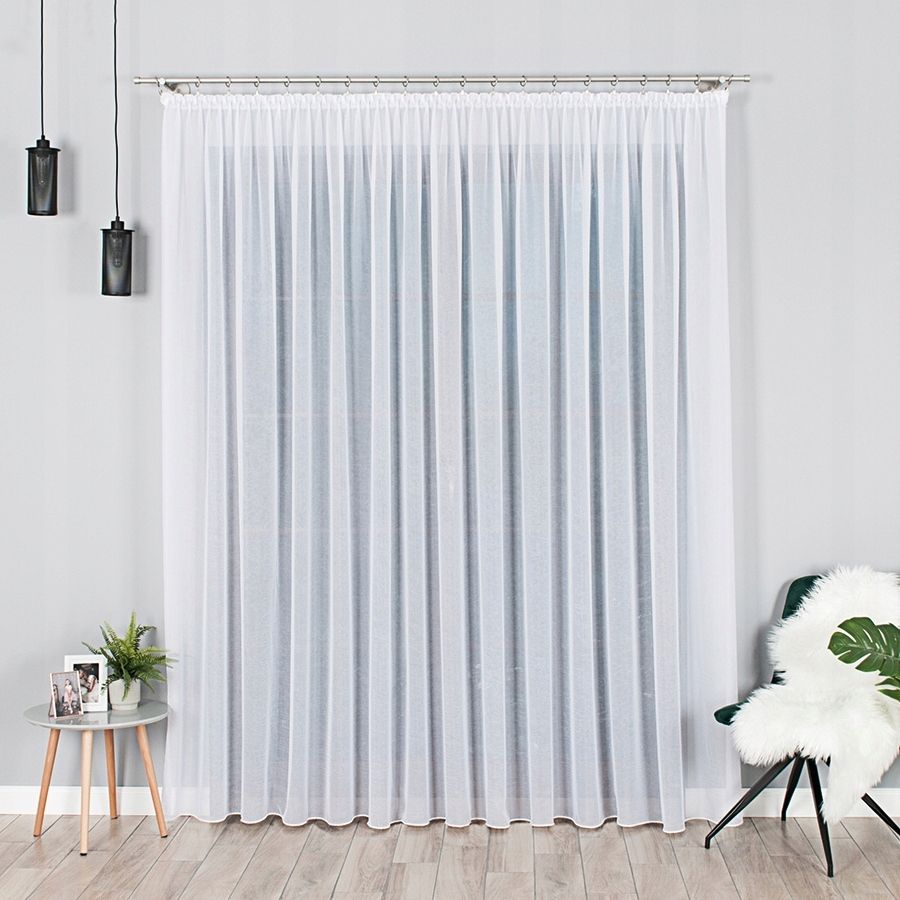 Firana gotowa z woalu kresz wys 270x150cm z taśmą