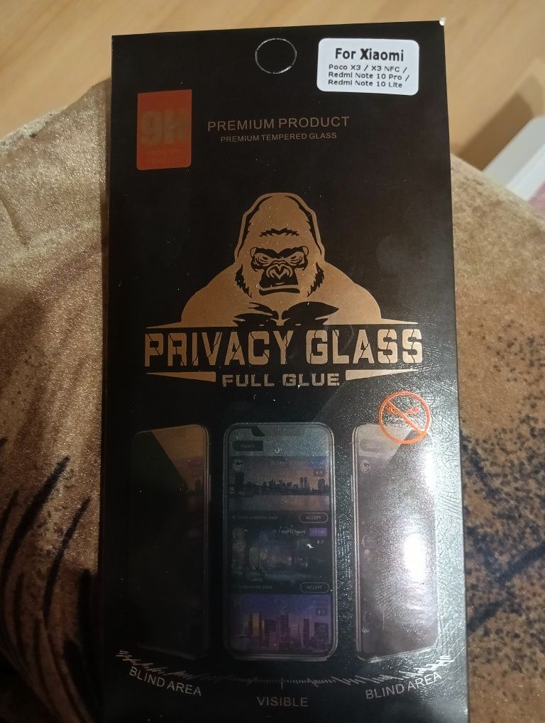 Szkło prywatyzujące privacy glass Poco 3 redmi note 10