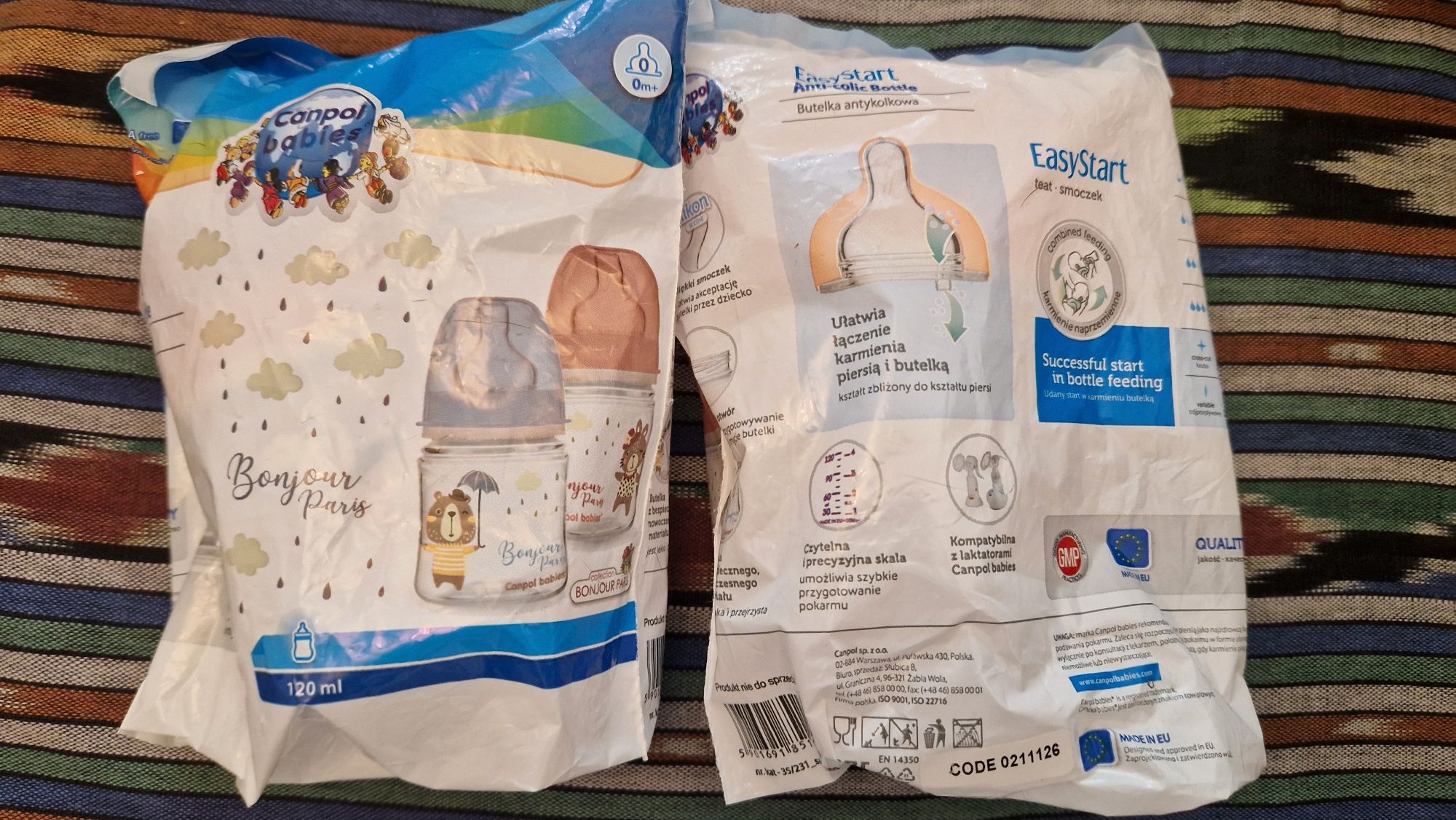 Butelka canpol babies 2 szt easystart redukcja kolki