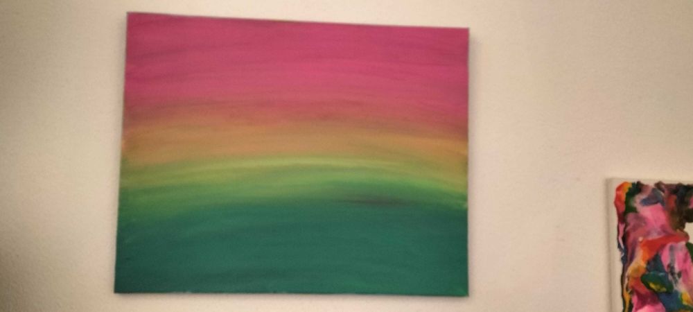 Tela pintada a guache