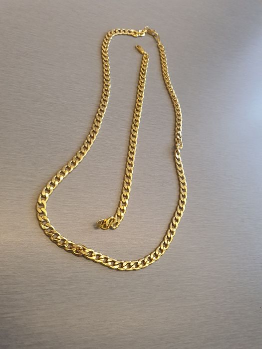 Męski Zestaw Komplet Biżuterii Łańcuszek Pancerka Bransoletka Złoty