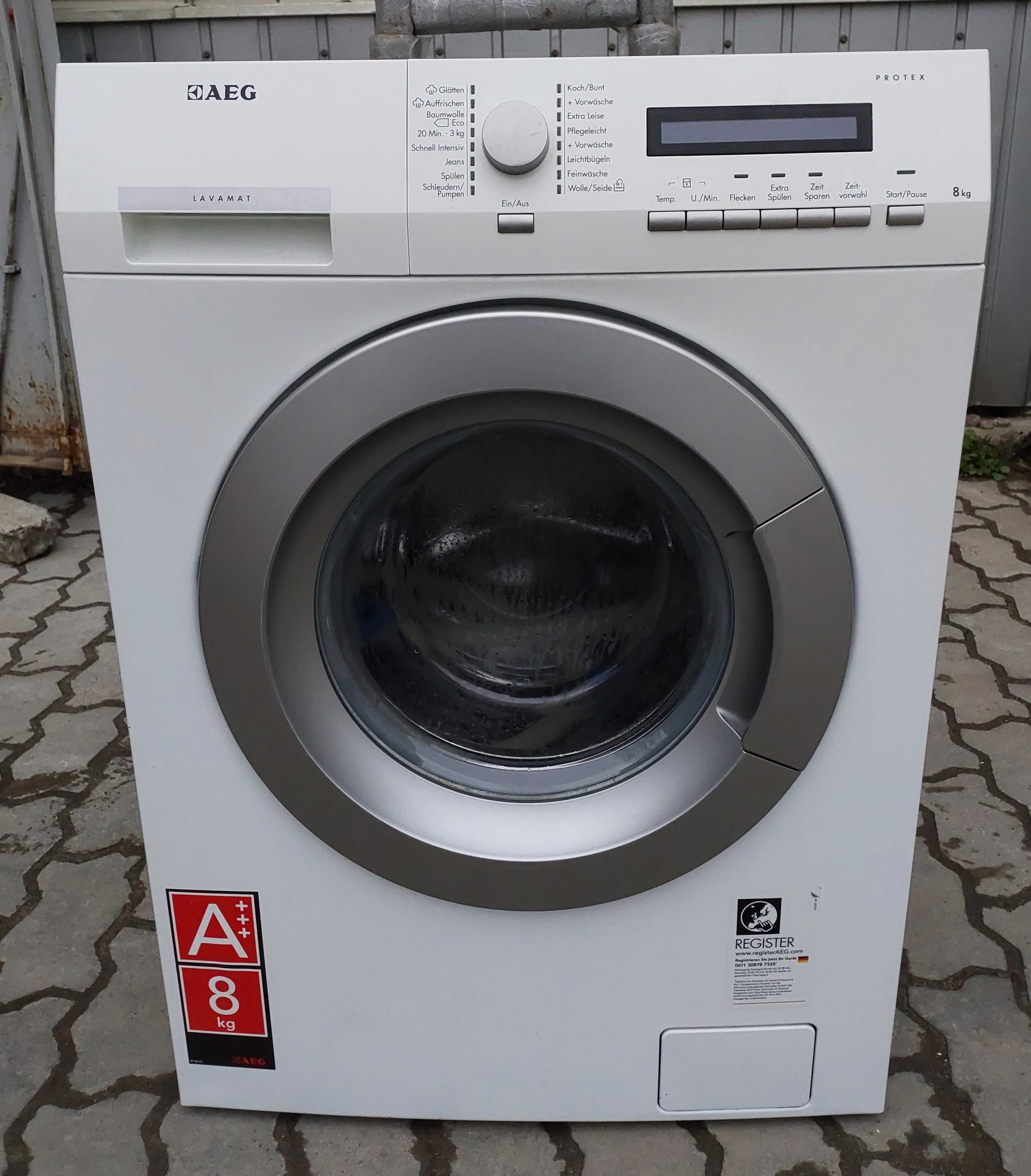 Вузька пральна машина 54см на 8кг А+++ з парою AEG L73484VFL