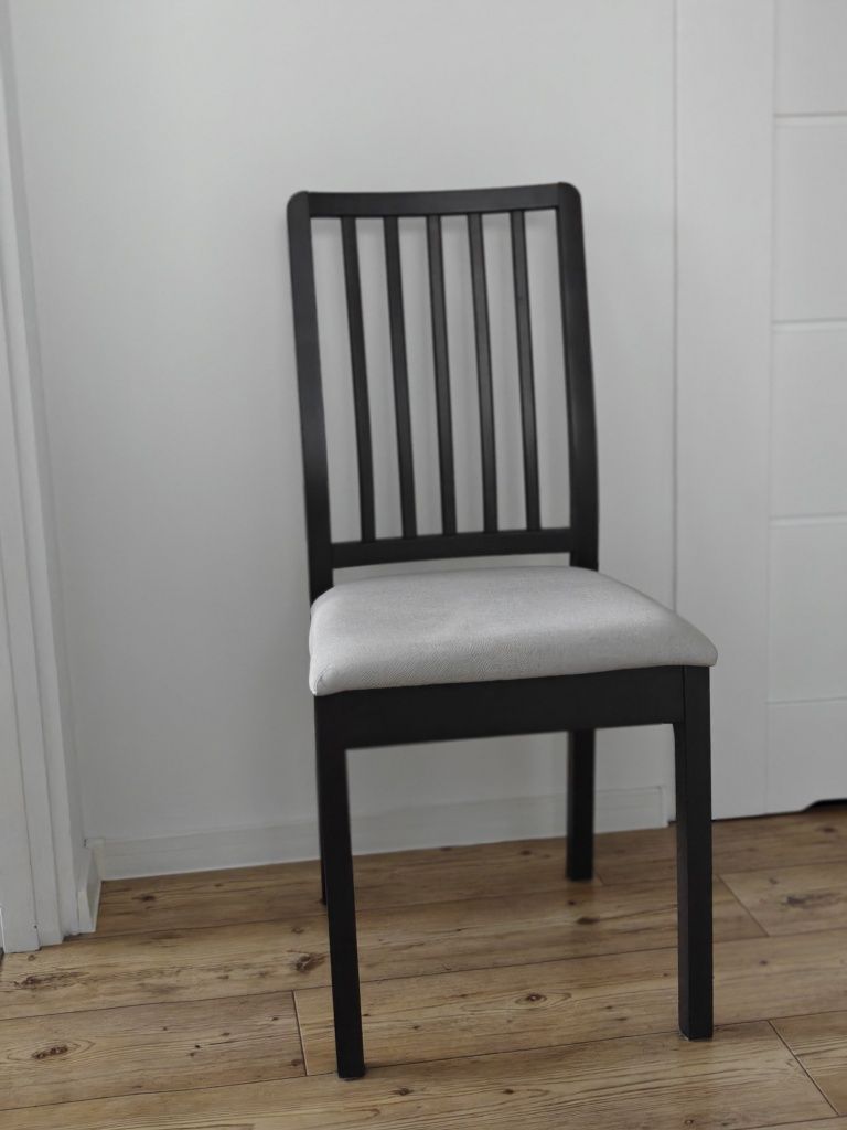 Krzesła drewniane ikea EKEDALEN tapicerowane lite drewno eleganckie