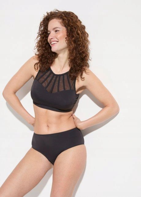 B.P.C bikini bustier z siateczką i z figami r.38
