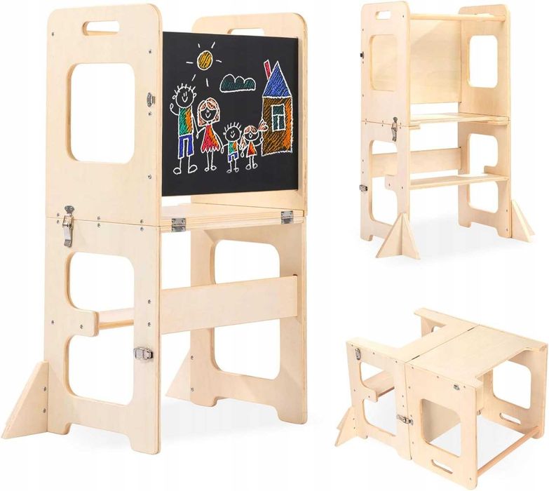 Kitchen helper pomocnik kuchenny dziecięcy 3w1 tablica biurko krzesełk