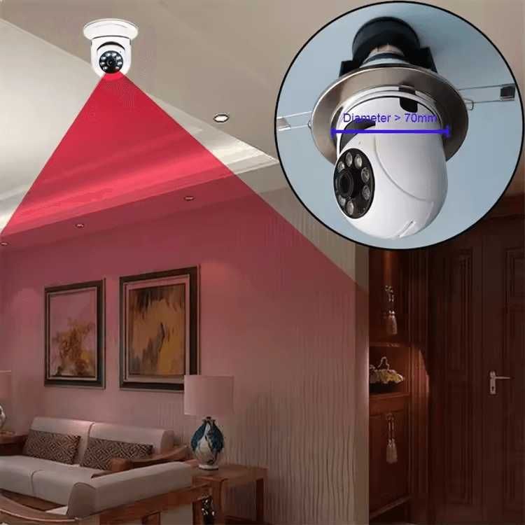 Câmera WiFi 360° com Visualização Remota em Tempo Real