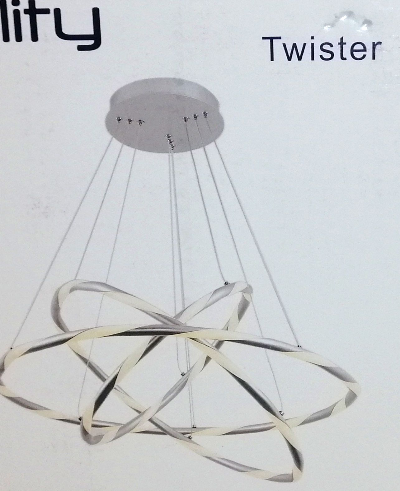 Lampa wisząca żyrandol LED Twister okrągła NOWA salonu koła koło