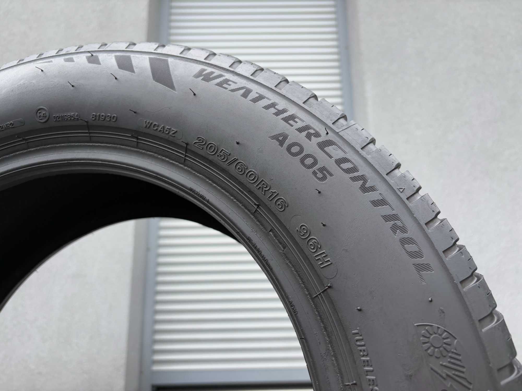 2szt całoroczne 205/60R16 Bridgestone 6,5mm 2024r świetny stan! 4S185