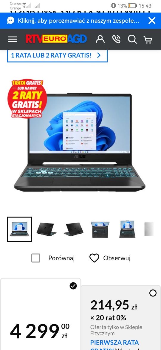 Laptop Asus TUF Gamming F15