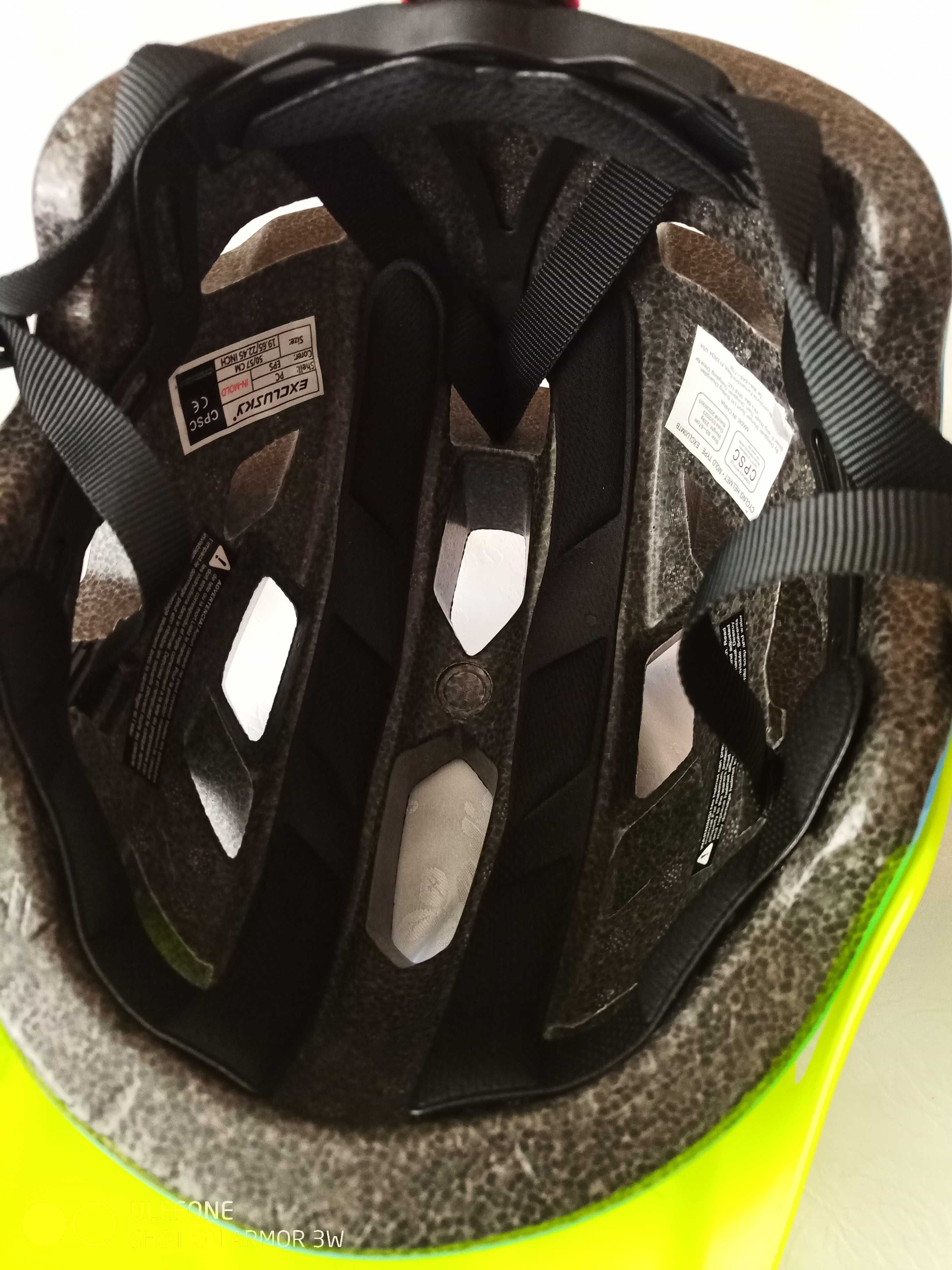 Kask rowerowy dziecięcy Exclusky 52-58 cm Niebieski