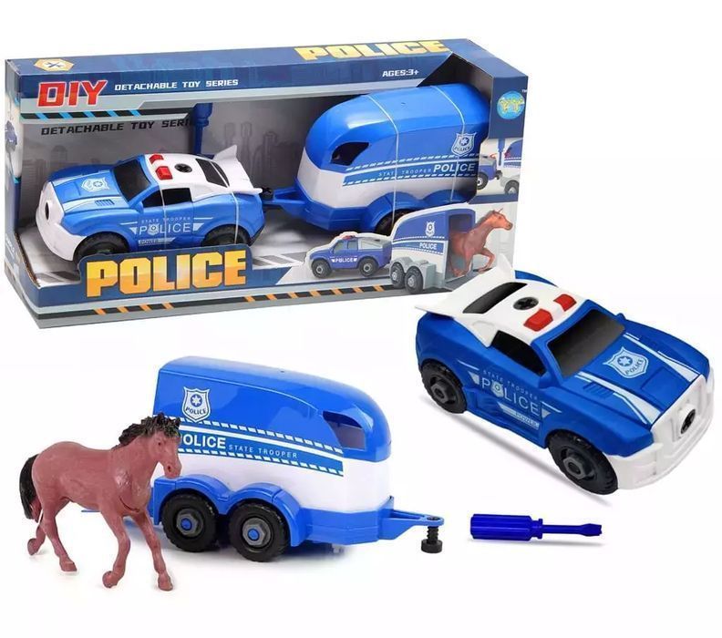 Auto policja z przyczepą rozkręcane. Trifox