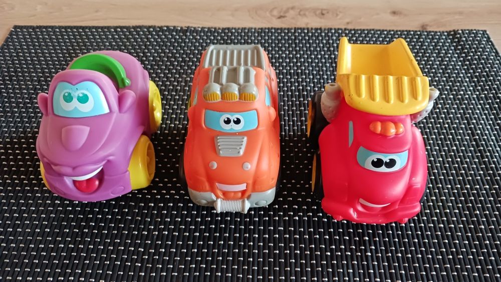 3 x gumowe samochodziki Tonka/Playskool