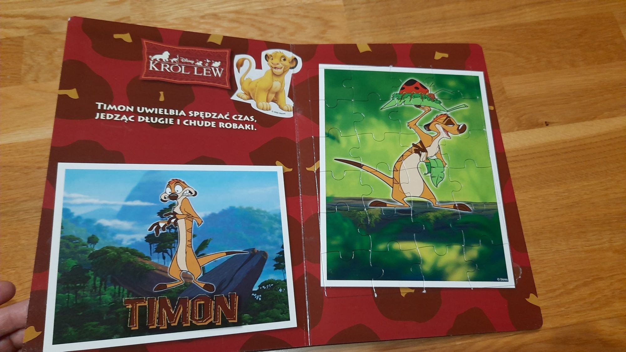 Książka Walt Disney Król Lew puzzle inna niż wszystkie