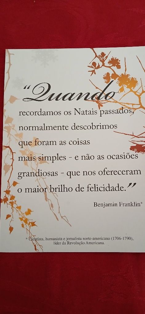 Postal com poema, de Natal, novo