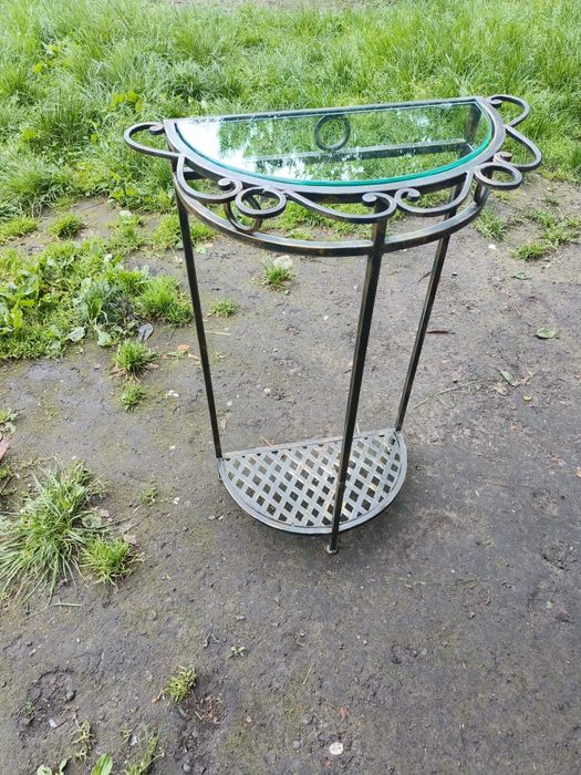 Metaloplastyka Konsola Stolik Ze Szklanym Blatem