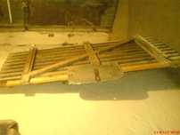 DRZWI DO PIWNICY WZMOCNIONE szer 93 wys 183 listwy 3cm mocowany skobel