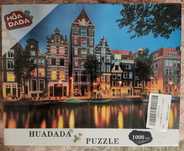 Puzzle Huadada 1000 szt "Kanał Amsterdamu"