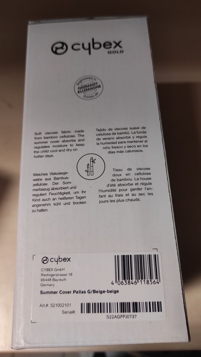 Cybex Tapicerka Letnia do fotelika-Nowa