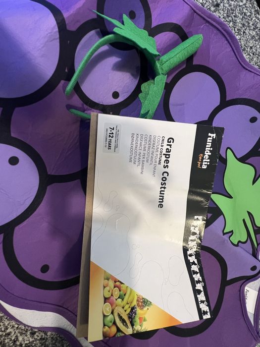 Diafarce carnaval Uva - 7 a 12 anos