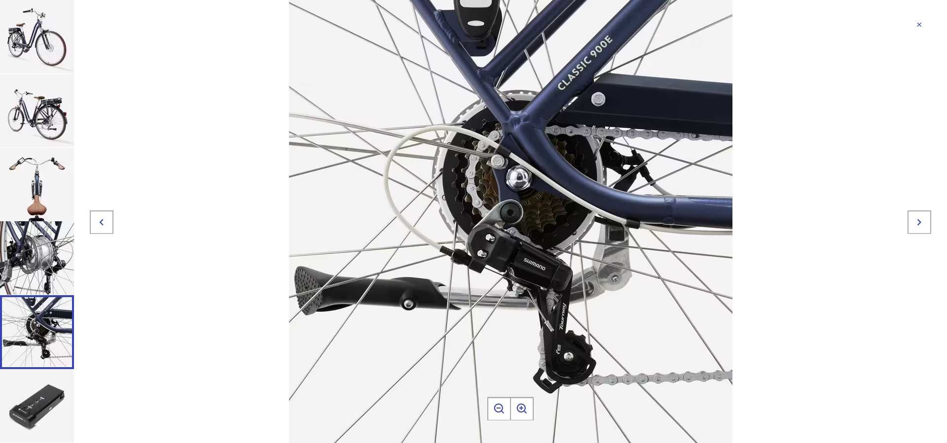 BICICLETA ELÉTRICA ELOPS 900E QUADRO BAIXO AZUL-ESCURO (como nova)