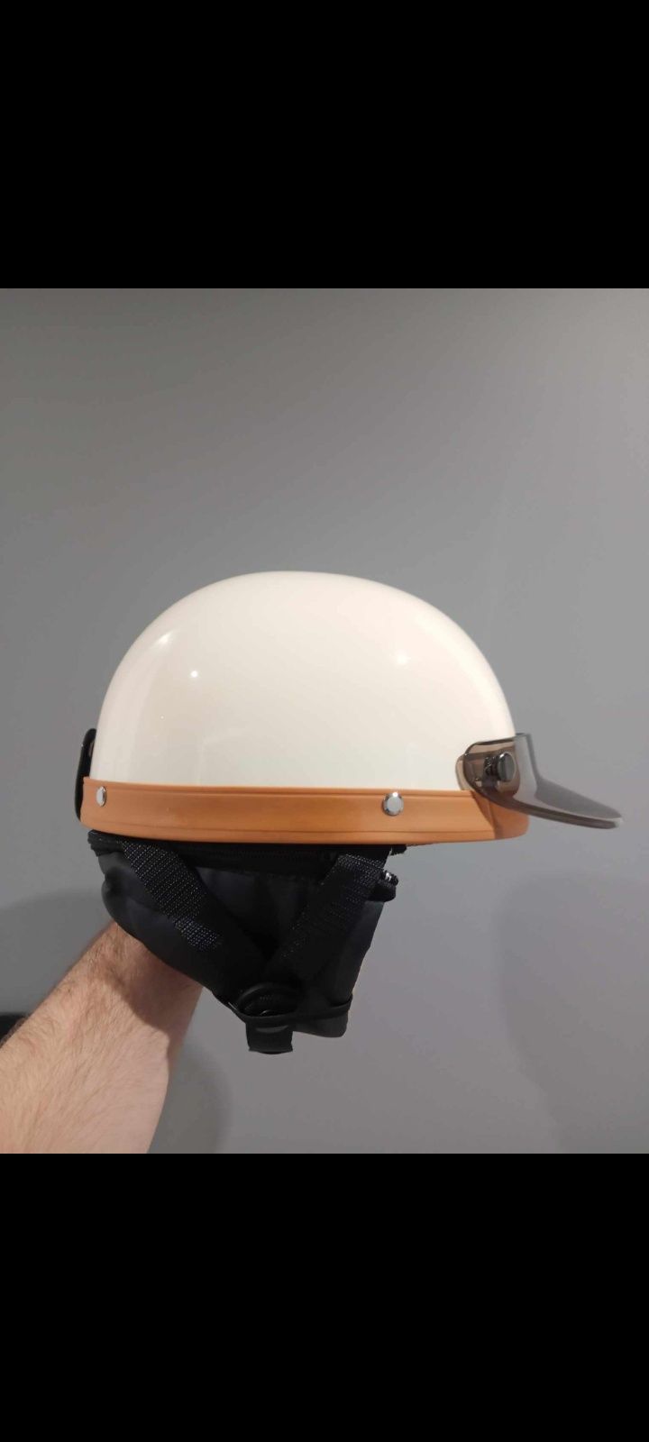 Kask orzeszek PRL  ( idealny na WSK SHlL Romet Jawa Cz MZ Etz )