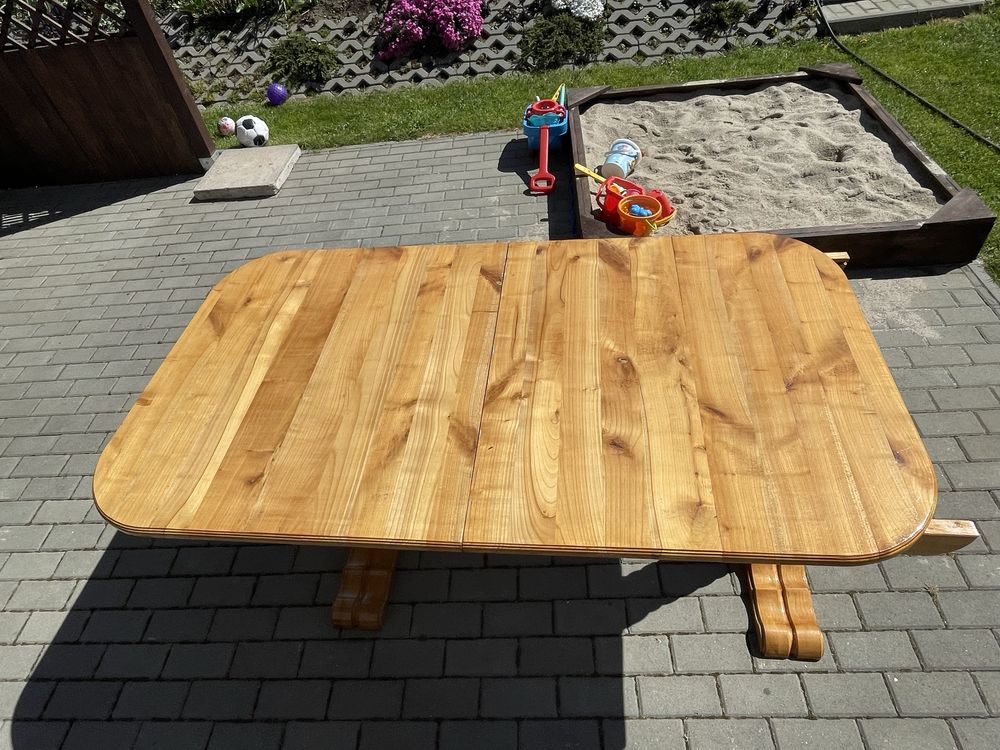 Stół drewniany ława dzika wiśnia 160-210cm