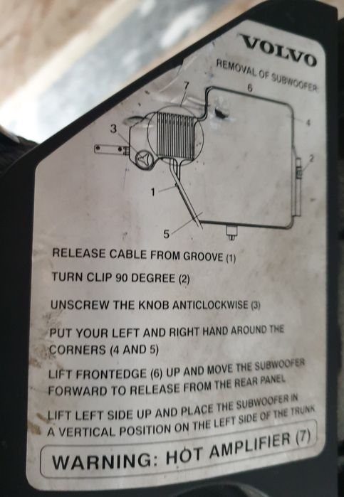 Subwoofer da volvo
