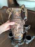 Conjunto de jarra e 6 canecas faiart