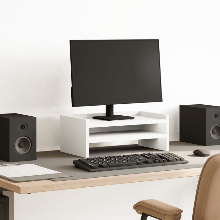 Vidaxl Podstawka Na Monitor, Biała, 42X24X16 Cm