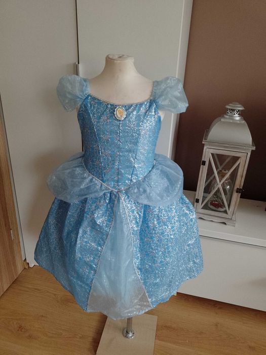NOWY strój karnawałowy KOPCIUSZEK CINDERELLA kostium 122/128 (1)