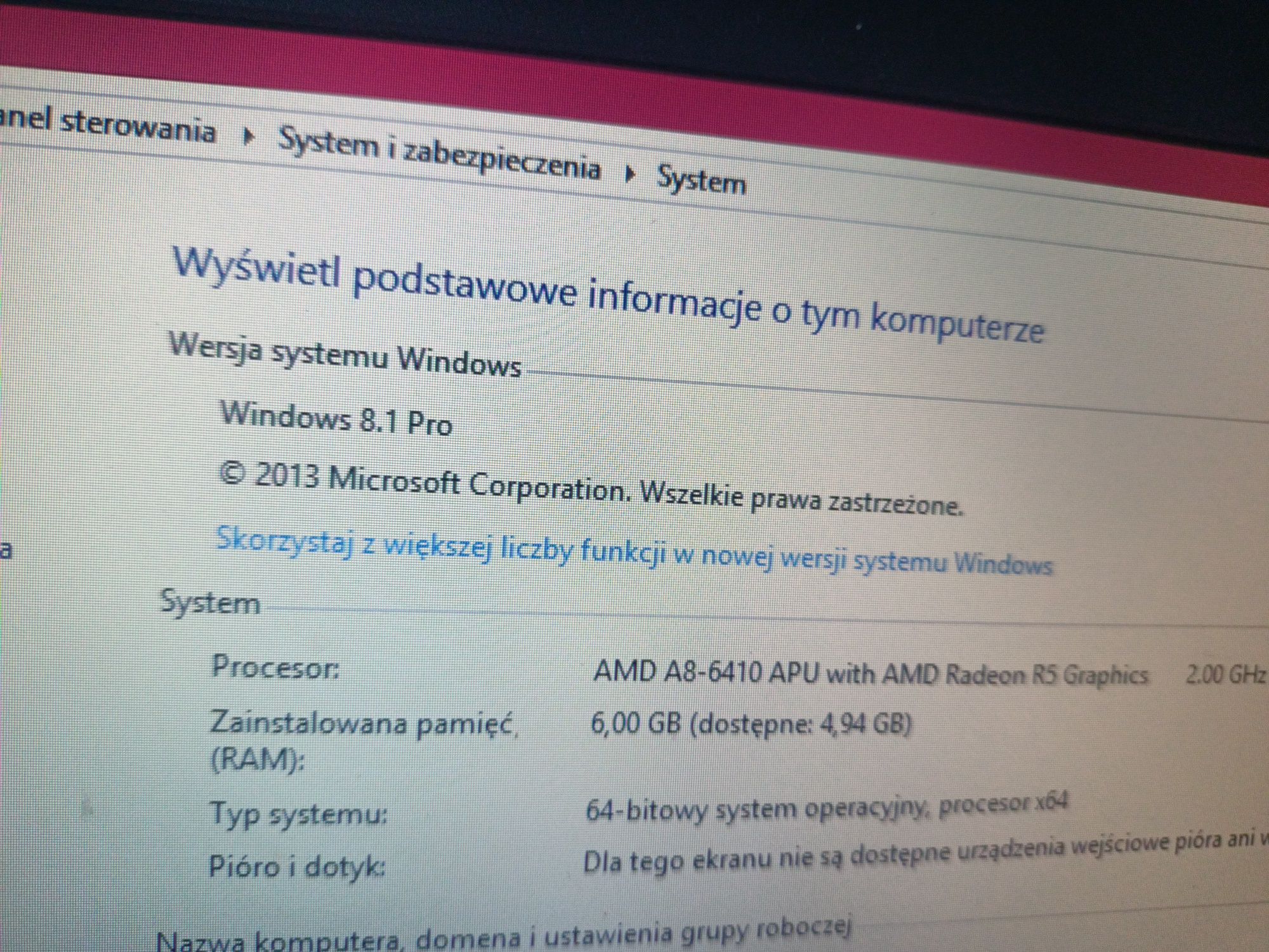 hpLaptop pavilion 19 cali