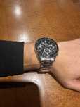 Zegarek casio srebrny z czarna tarcza