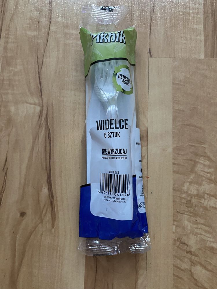 Widelce plastikowe 6 sztuk