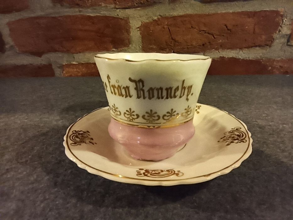 Carl Tielsch ALTWASSER Porcelana Śląska Stary Zdrój Filiżanka DUO