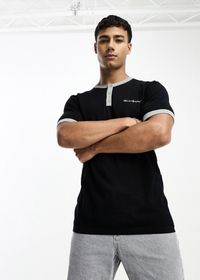 Футболка Karl Lagerfeld t-shirt in black with contrast trim