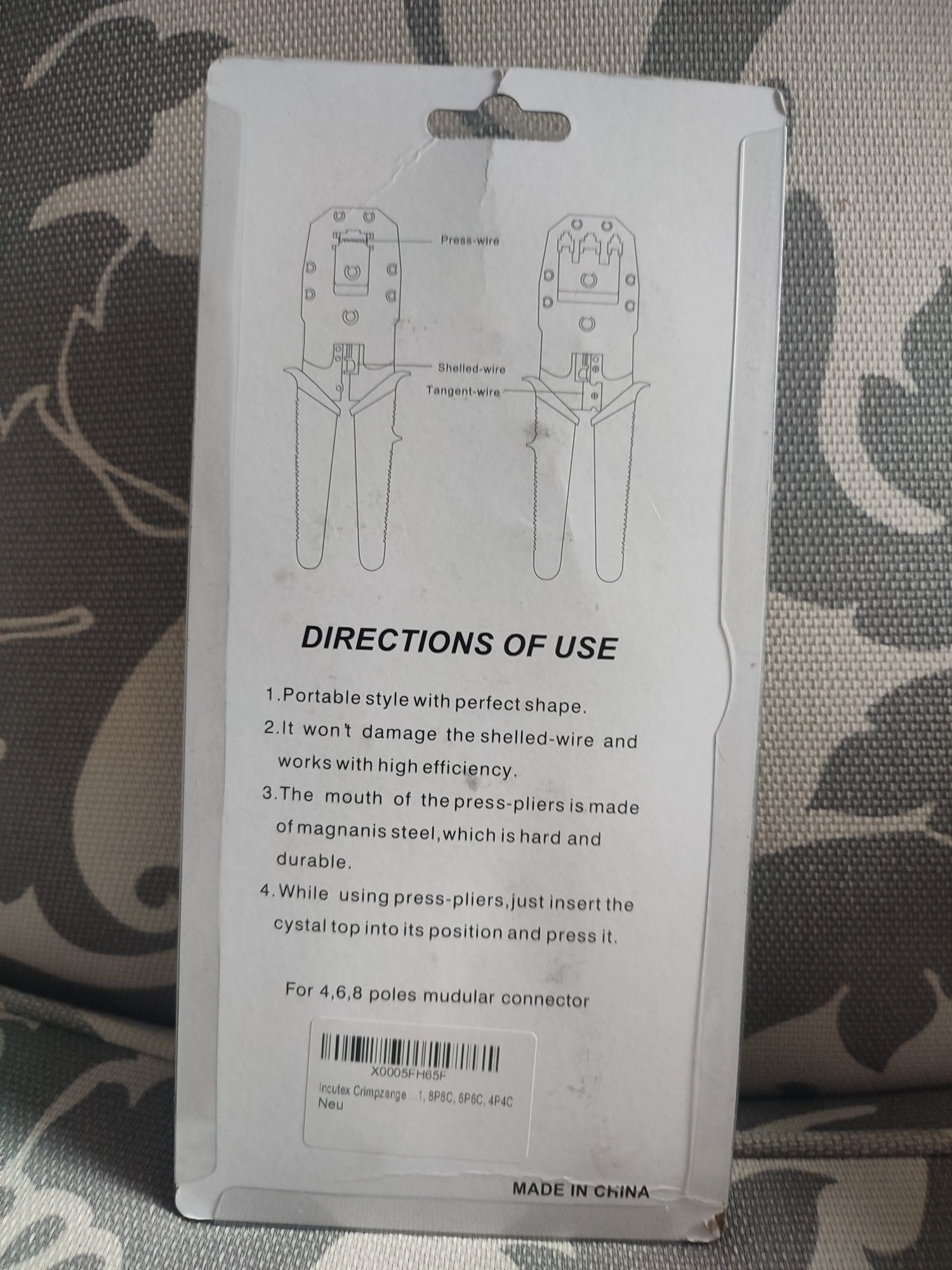 Incutex szczypce zaciskowe do wtyczki sieciowej RJ45/11 nowe prezent