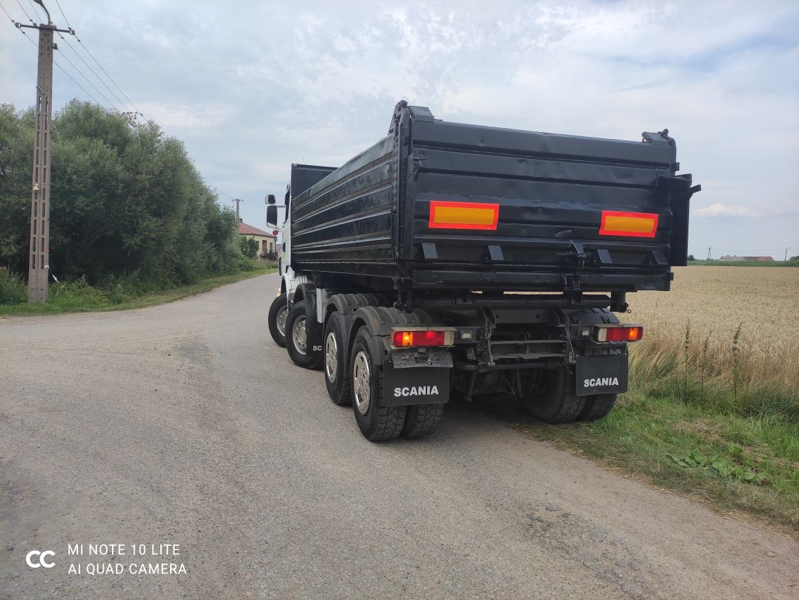 Scania 8x4 Zamiana . Hydroburta wywrot 3 strony. Manual.