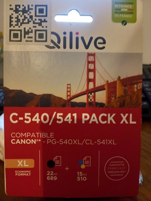 Tinteiro duplo qilive compativel com Canon C-540/541 XL