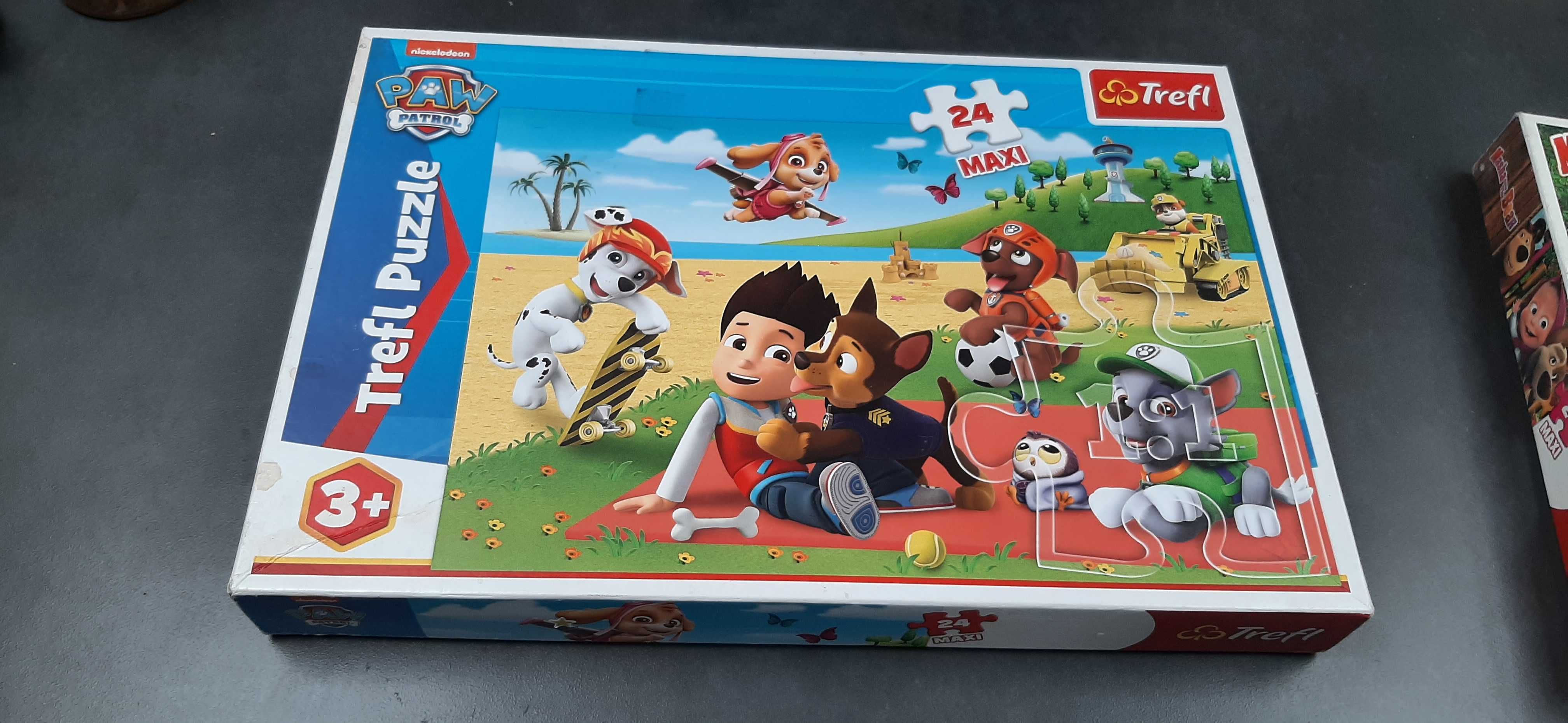 Puzzle Masha and the Bear(Masza i niedźwiedz)oraz puzzle Psi Patrolx 2
