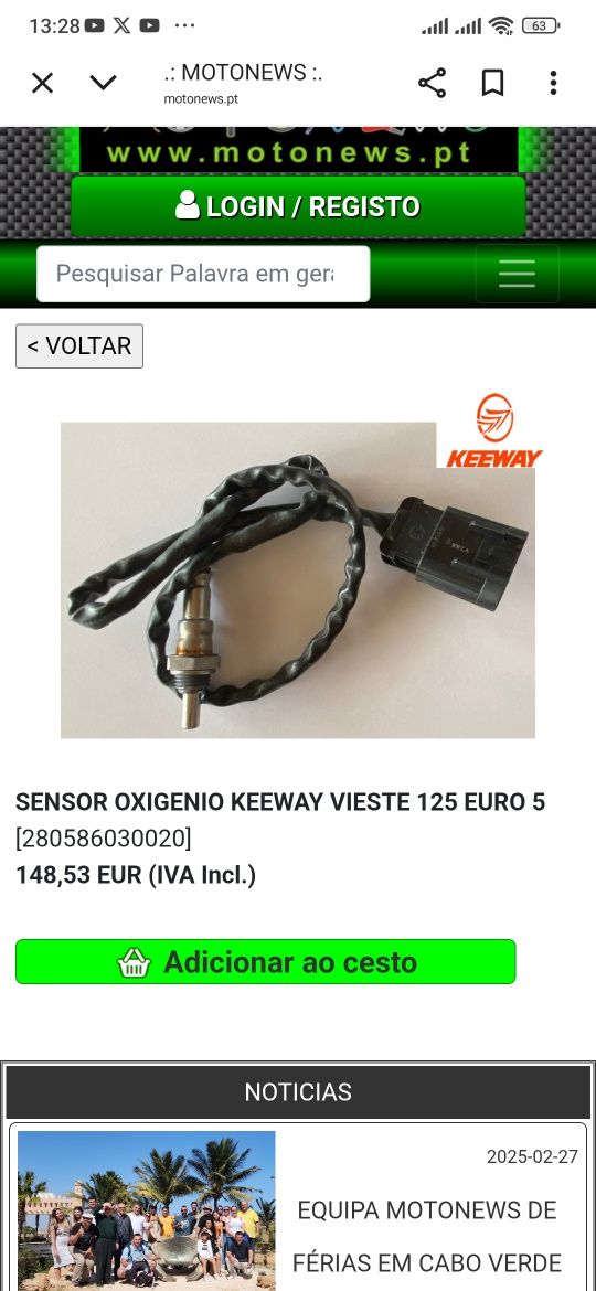 Sensor||oxigenio||keeway||vieste||125