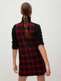 Подростковое сочное платье в черно-красную клетку F&F, размер UK 20