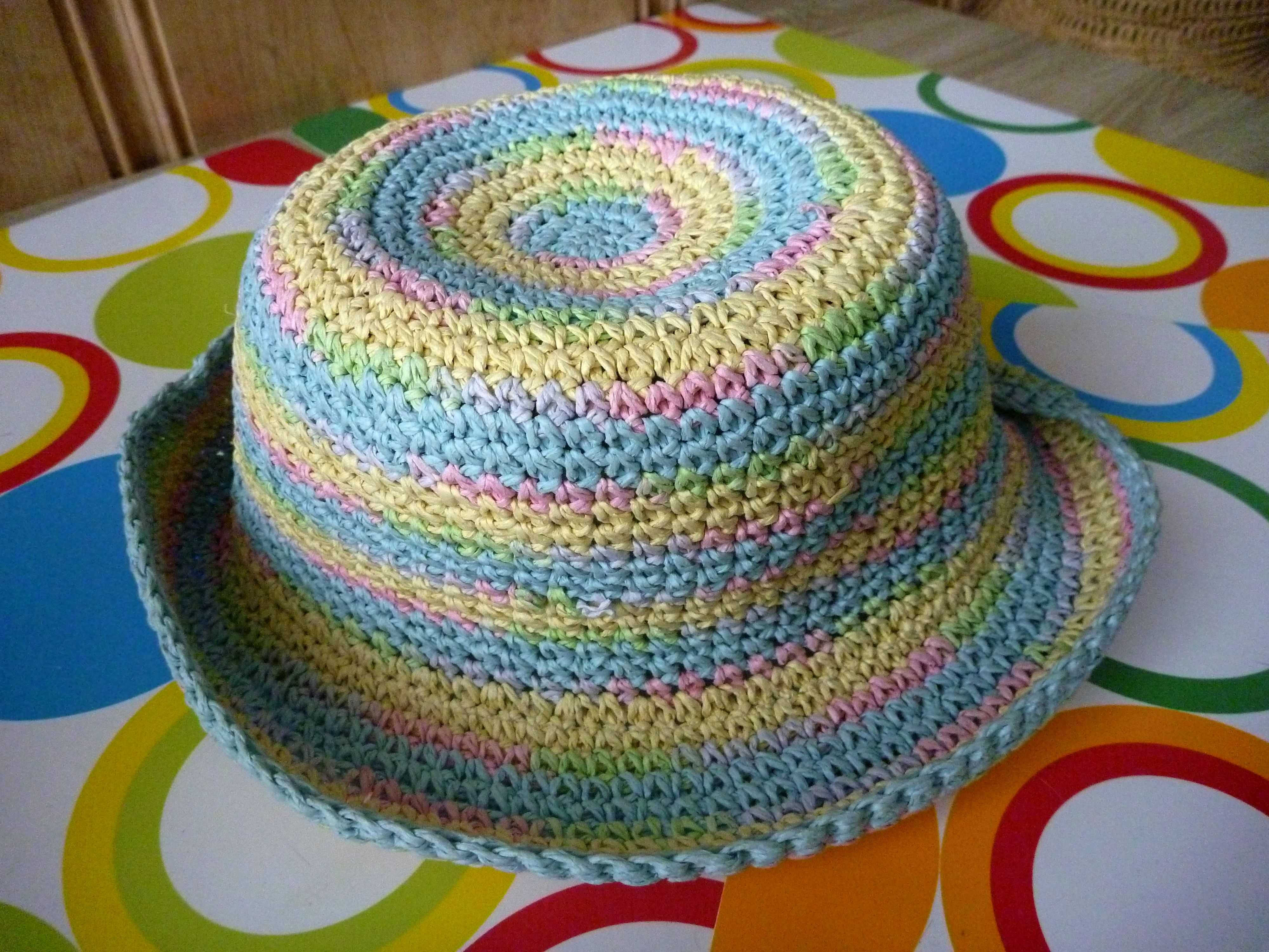 Kolorowy kapelusz czapka kapelusik dziewczęcy - 54 cm