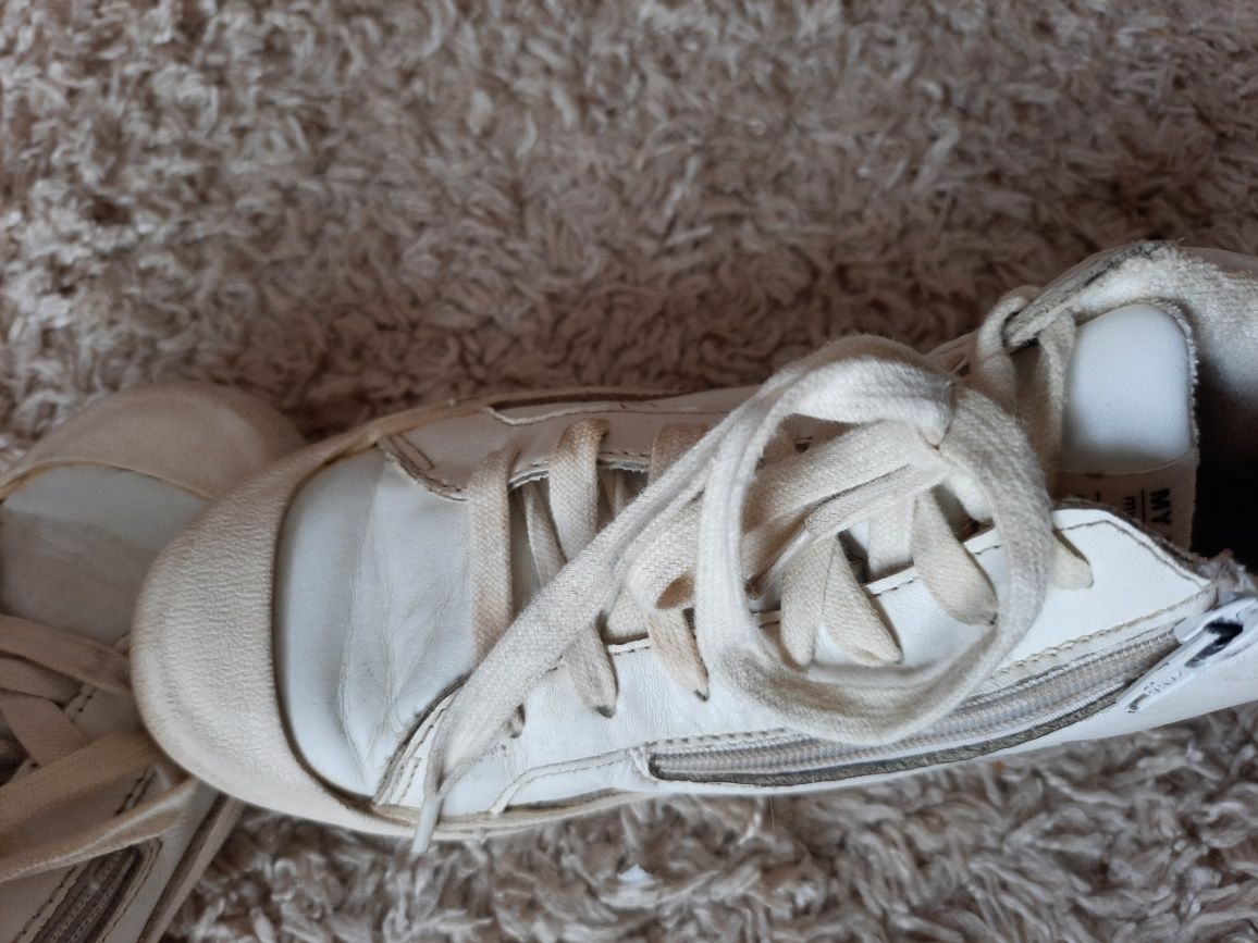 ZARA buty skórzane botki r 33 21,5 cm jesienne beżowe