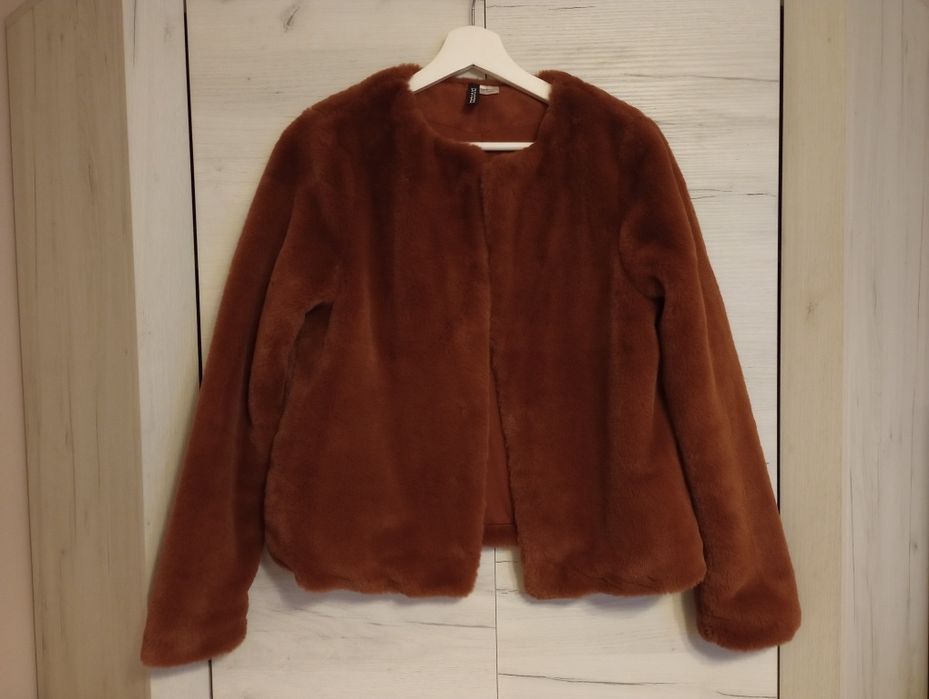 Kurtka z imitacji futerka H&M r. S/36