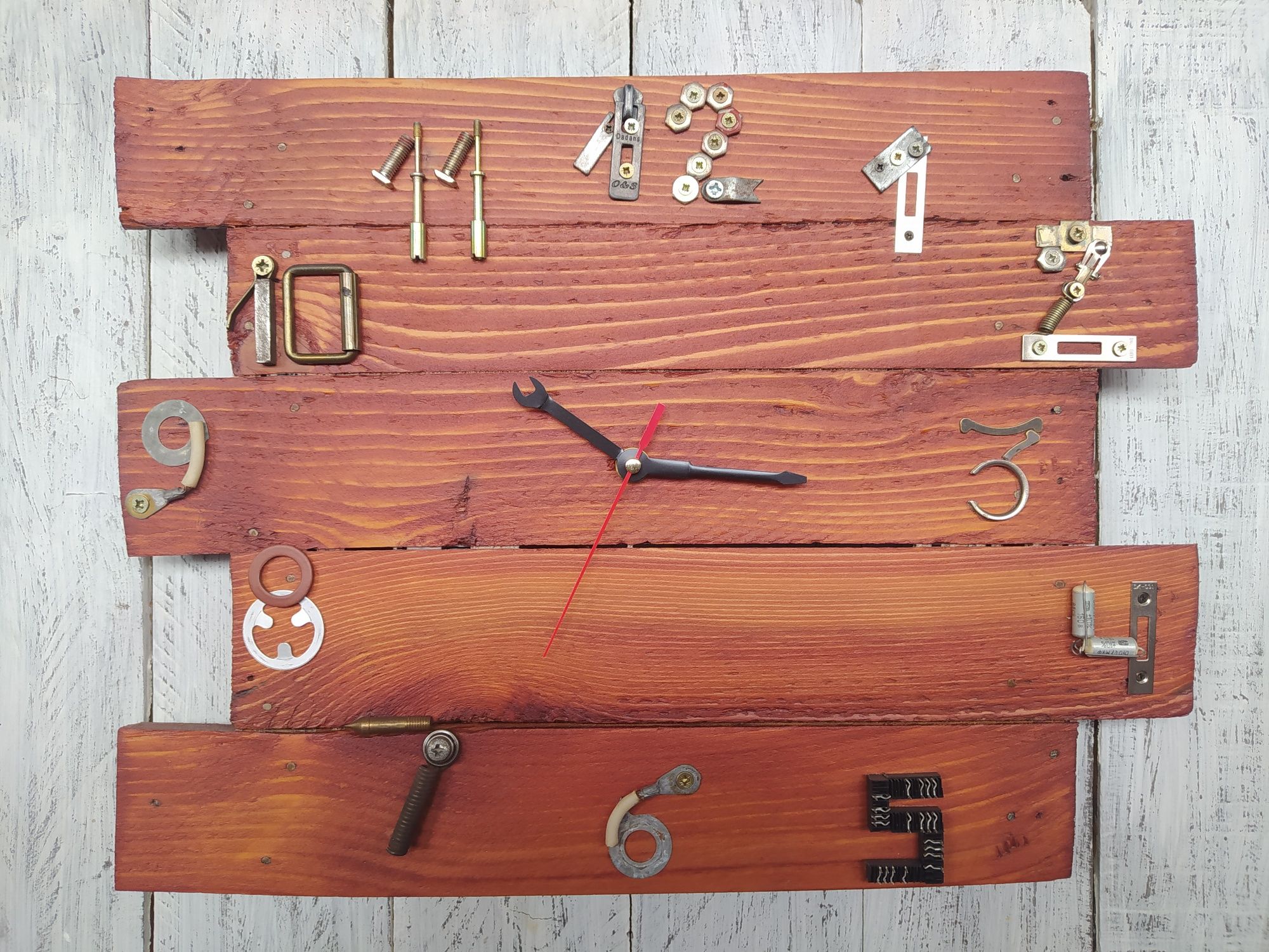 Настінний годинник ручної роботи Лофт, індустріальний